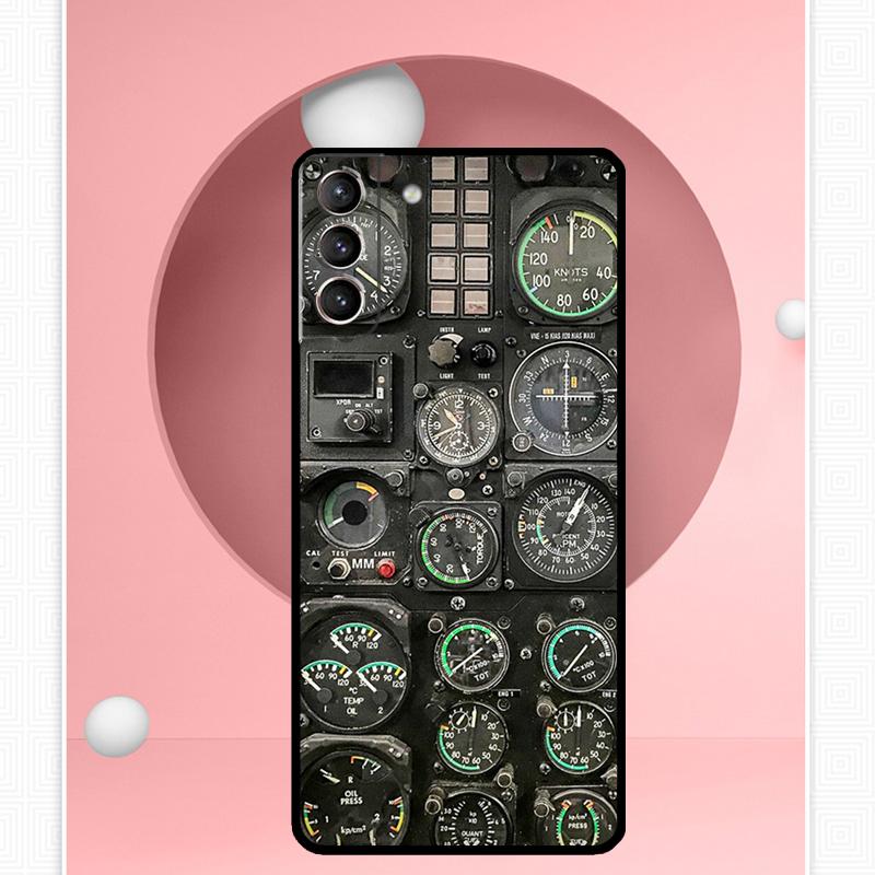 Flight Instruments Case For Samsung Galaxy S22 S23 S24 Ultra Note 20 10 S8 S9 S10 Plus S21 S20 FE Soft Cover