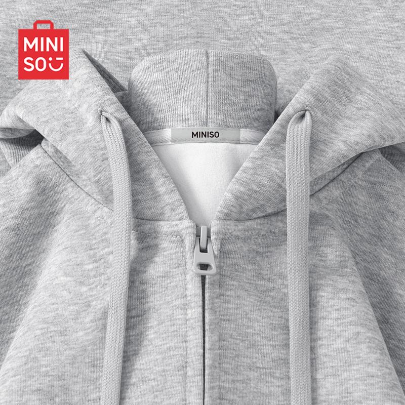 

MINISO Men s American Trend Hooded Zipper Sweatshirt 2XL