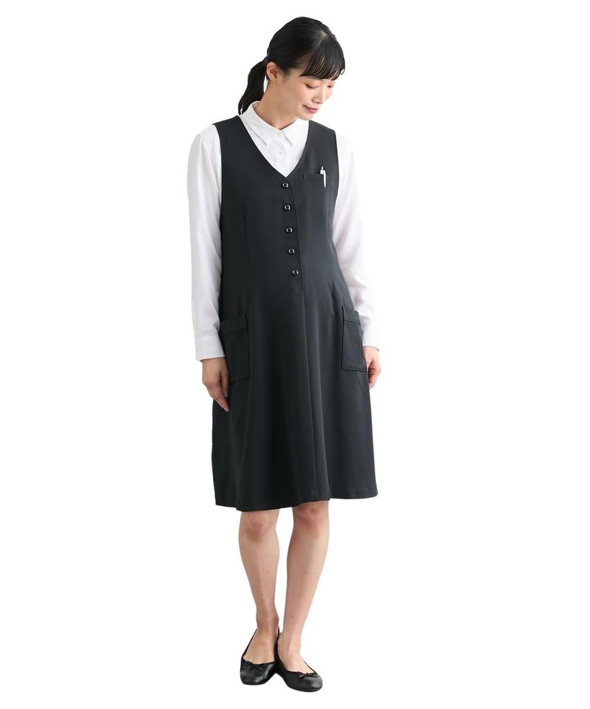 Formal Wear Wrap Dress Black Maternity Size 17 Large Size [Nissen] Women's Dress/Suit [Prenatal/Postnatal] Office/Business