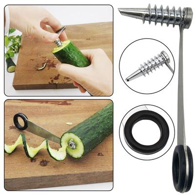 Stainless Steel Spirals Cutter For Veggies Potato Carrots Cucumber Vegetables Spirals Knives For Potatoes Carrots