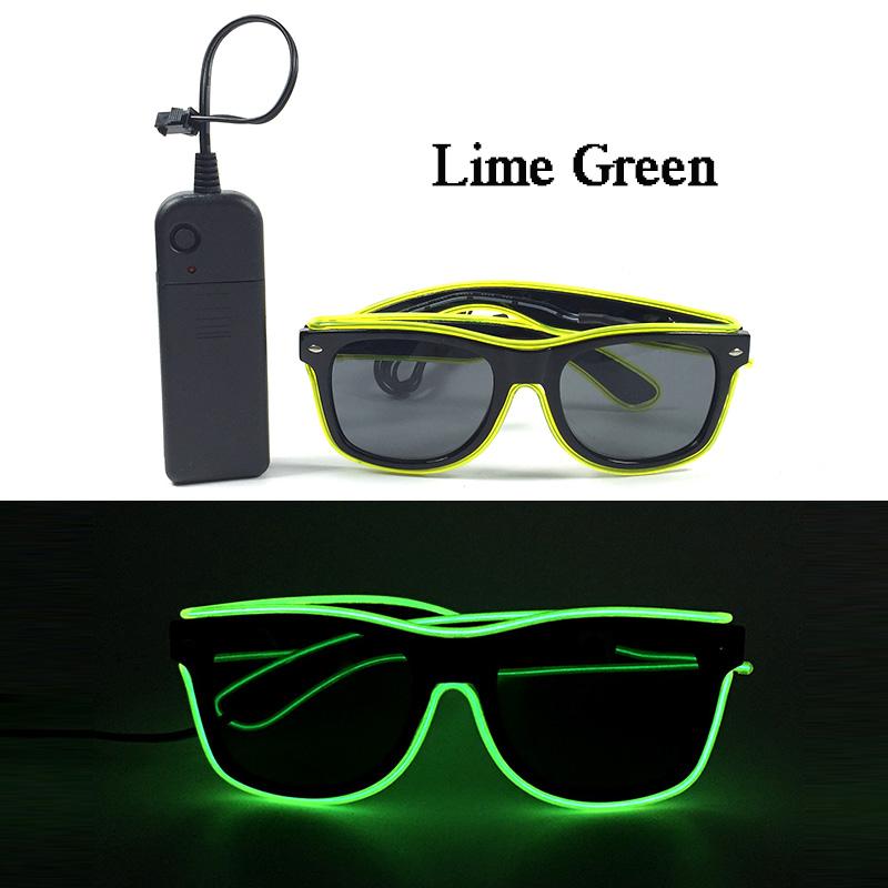 LED Sunglasses Masquerade Concert Club Rave Accessories Glowing Cyberpunk Men Women LED Pink Glasses Party Eyewear
