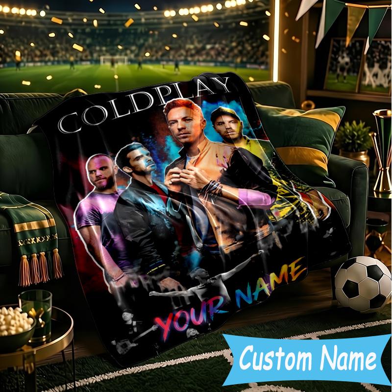 Custom Personalized Blanket Cold-play Music Soft Throw Blanket, Suitable for Family and Friends, Sofa Blanket,Home Decor Christmas gift