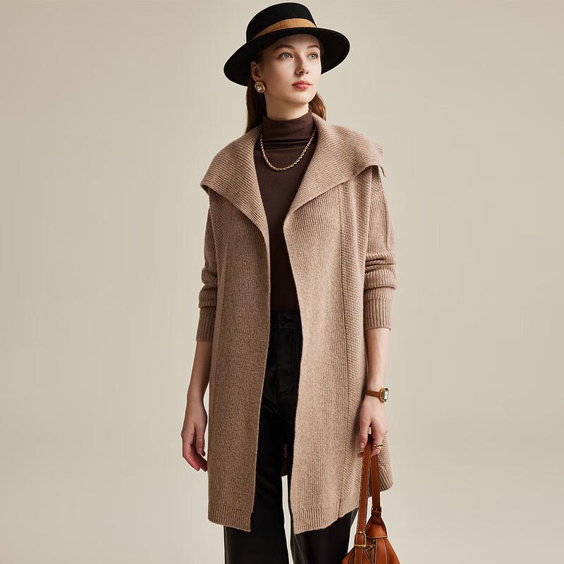 Women's Thickened Lapel Wool Cardigan