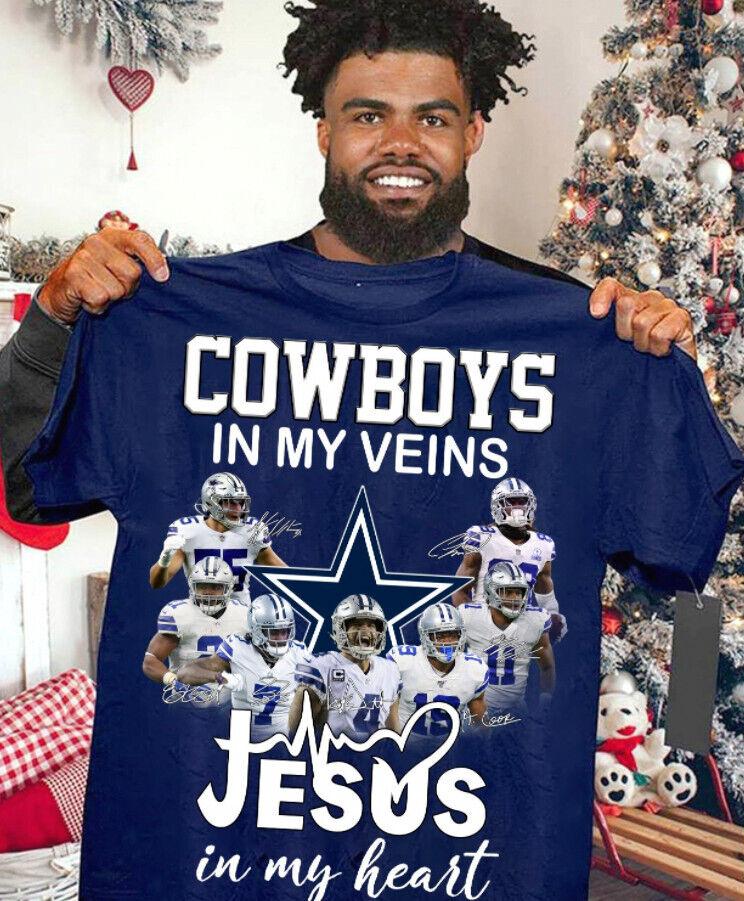 

Футболка унисекс «Ковбои Далласа в моих венах» «Иисус в моем сердце»