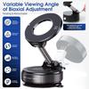 360 Rotatable Foldable Vacuum Magnetic Phone Holder Retractable Suction Cup Mount For Car Dashboard Gym Mirrors Smooth Surfaces