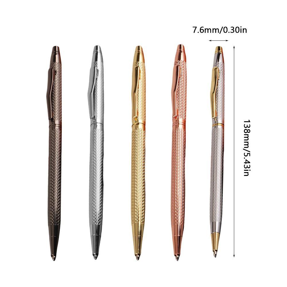 Multi-functional Metal Ballpoint Pen Brushed Wavy Pattern Twist Using Gel Pen Writing Pen Students