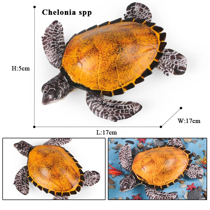 Oenux Ocean Animals Leatherback Tortoise Turtle Growth Cycle Sea Life Model Figurines Action Figures PVC Education Kid Toy Gift