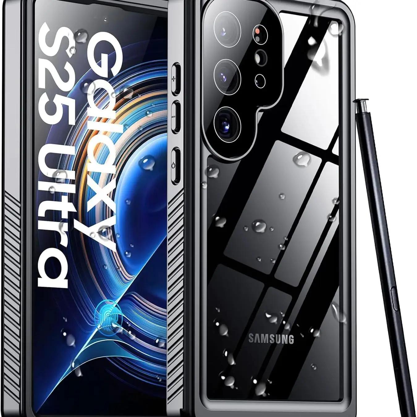

Чехол для Samsung S25 Ultra S24 FE S23 Ultra S25 Plus S21 FE IP68 Водонепроницаемый защитный чехол для подводного плавания Ударопрочная крышка Galaxy S25 Ultra чёрный