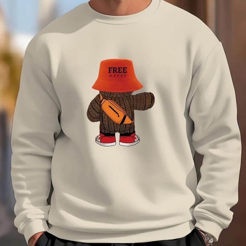 

Slim Fit Crew Neck Sweatshirt, Streamlined & Versatile, Suitable for Dates XXL чорний