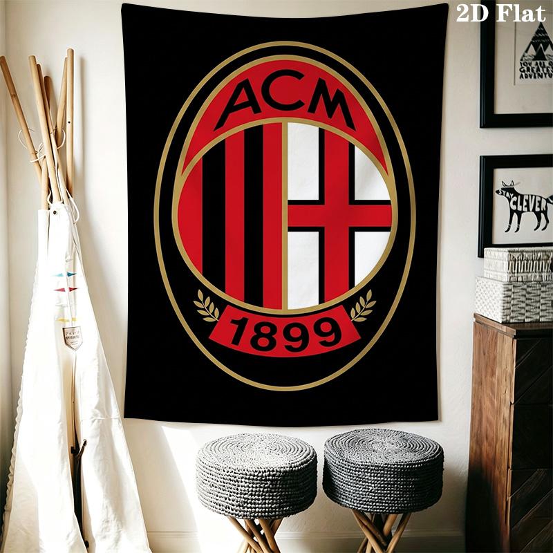 Ac Milan Crest Emblem Threepiece Set 1 Duvet Cover 2 Pillowcase Without Core Duvet Cover And Pillowcase Bedding Set Christmas Birthday Gift