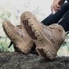Casual Sneakers Men Lace-up High-top Comfortable Wear-resistant Breathable Hiking Shoes Men Shock-absorbing Outdoor Sports Shoes