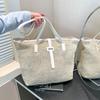 Korean version of the new product niche design Mori hollow straw woven tote bag large capacity casual versatile single shoulder mother and child bag w