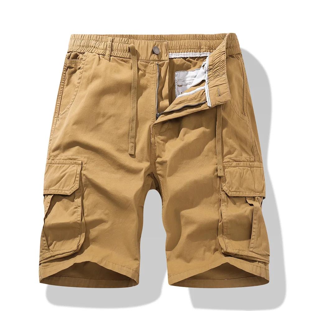 2026 Summer Mens Cargo Shorts Men Loose Multi Pocket Casual Pants Male Army Green Trousers Mens Workwear Daily Wear Bottoms