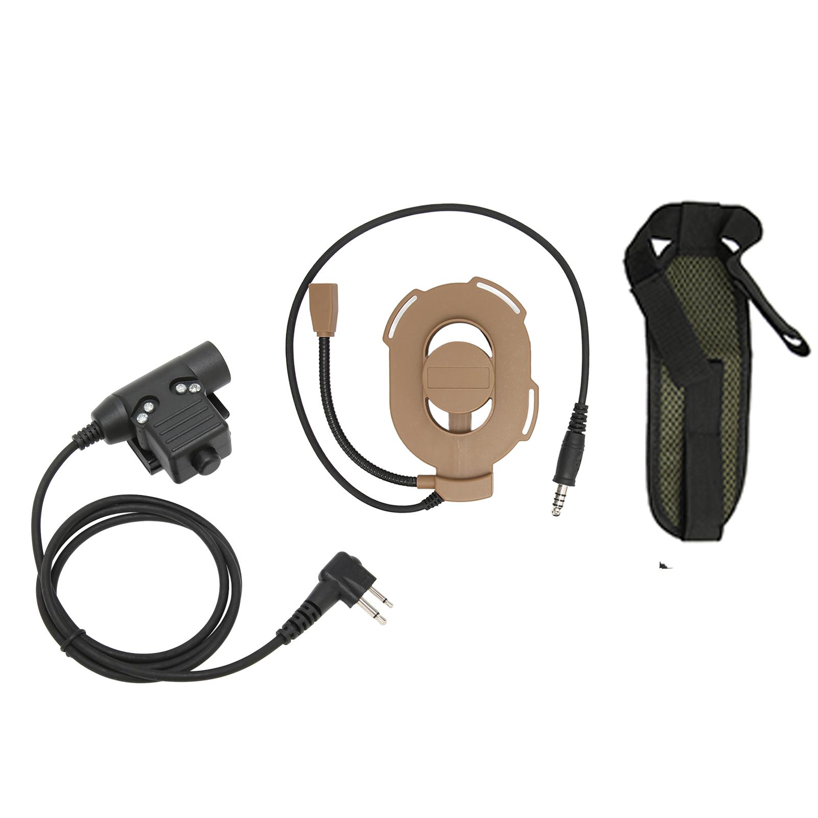 

HD01 Military Hdset 2 Way Radio Hedphone with U94 PTT Compatible for GP88 GP300 GP3688 DEP450 EP450
