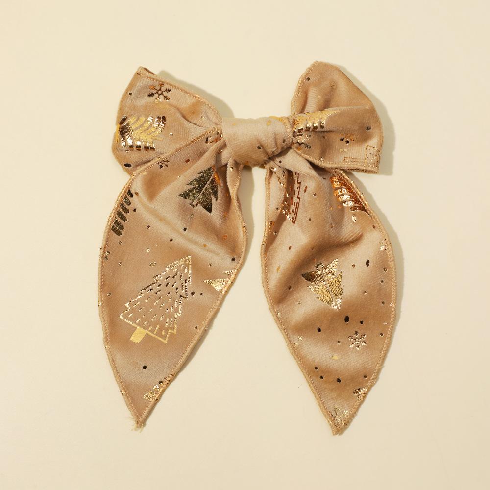 

Однотонный Мягкий Принт Рождественский Детский Красный Бант Заколка для Волос Принцесса Универсальная Заколка для Волос на Затылок Головной Убор Модные Аксессуары для Волос