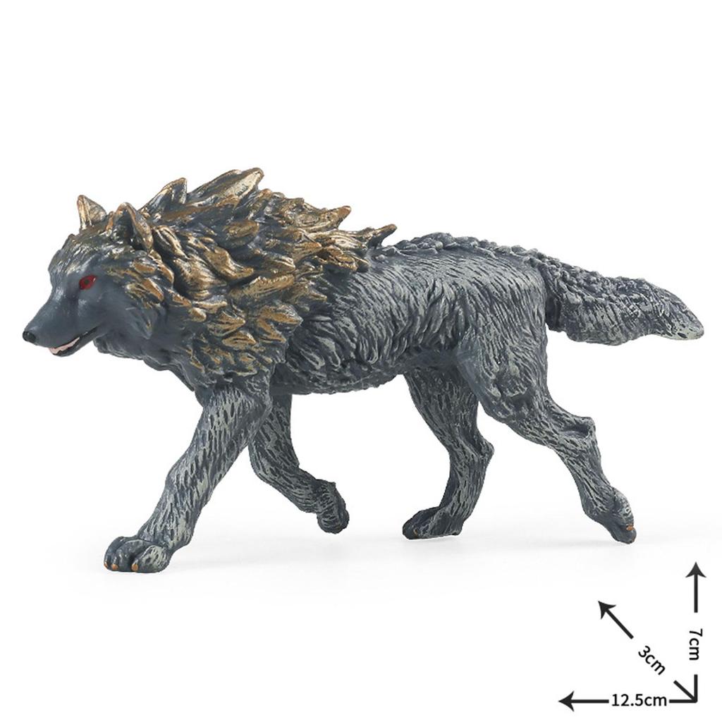 Mini Wolf Figurines Model Home Decor Realistic Detailed Action Figures for Toddlers