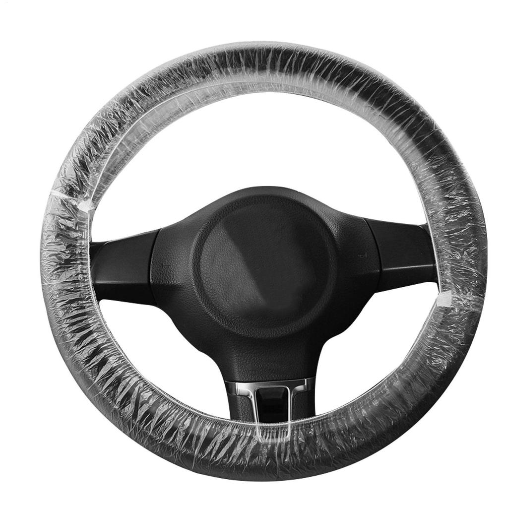 100pcs Disposable Steering Wheel Covers Waterproof & Anti-Slip Protectors for Car Truck, Mechanics, Valet & Fleet Hygiene