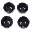 CAST IRON HERBAL TEA CUPS SET OF 4, BLACK ENAMELLED, 100ml