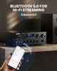 Moukey Erősítő Rendszer Mikrofon Mixer Max Kimenő Teljesítmény 220W Bluetooth Kompatibilis Kétcsatornás Hang Audio Sztereó Erősítő Monitorozás USB, SD, AUX,
