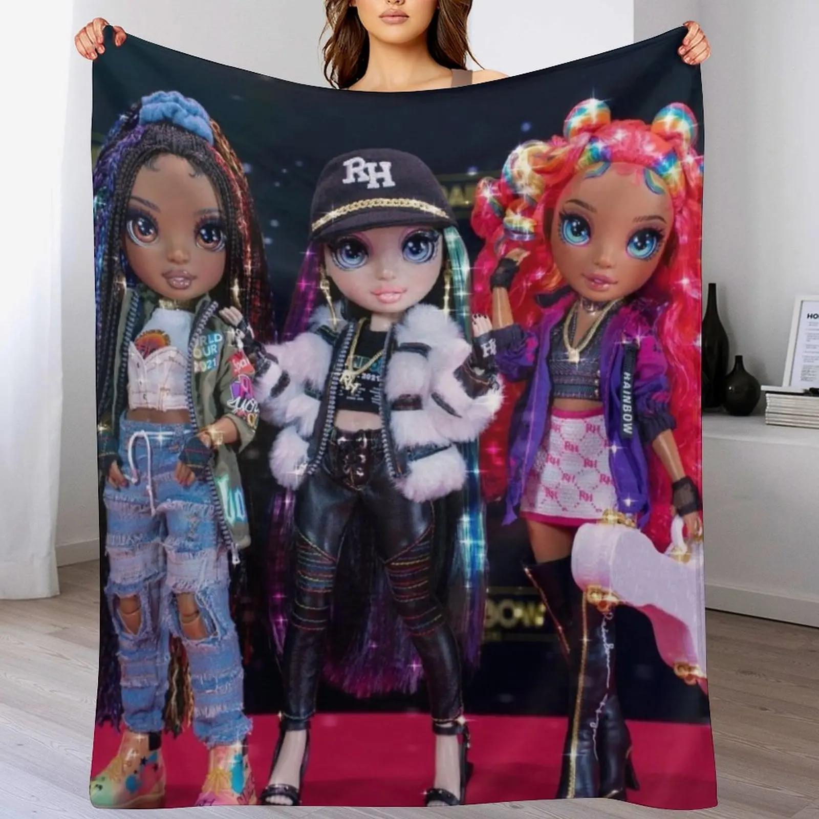 

Rainbow High Rockstars Vanessa Tempo Lyric Lucas and Carmen Major Throw Blanket Stylish Warm Blanket for Living Room Bedroom 102x76cm(40x30in)