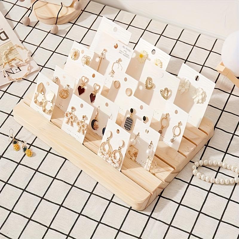 1pc Solid Wood Jewelry Display Stand,Multi-functional Showcase,Suitable for Rings, Card Storage,and Visits,The Best Holiday Gift