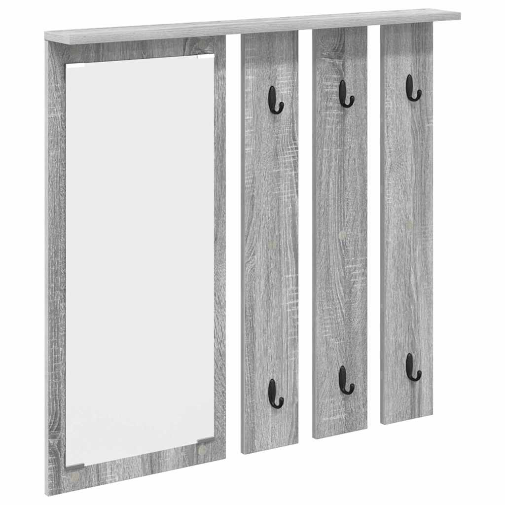 Wall Mounted Coat Rack in Grey Sonoma 84 x 10 x 80 cm