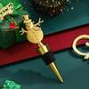 1pc Elk Wine Stopper Expanding Beverage Bottle Stopper Preservation Red Wine Cork Metal Bottle Champagne Stopper Christmas Tree