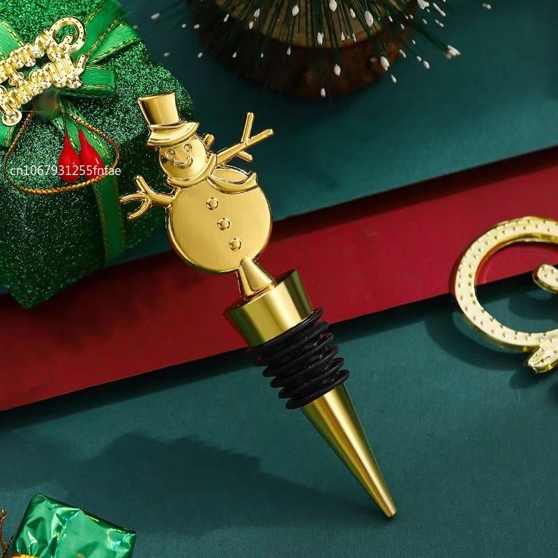 1pc Elk Wine Stopper Expanding Beverage Bottle Stopper Preservation Red Wine Cork Metal Bottle Champagne Stopper Christmas Tree