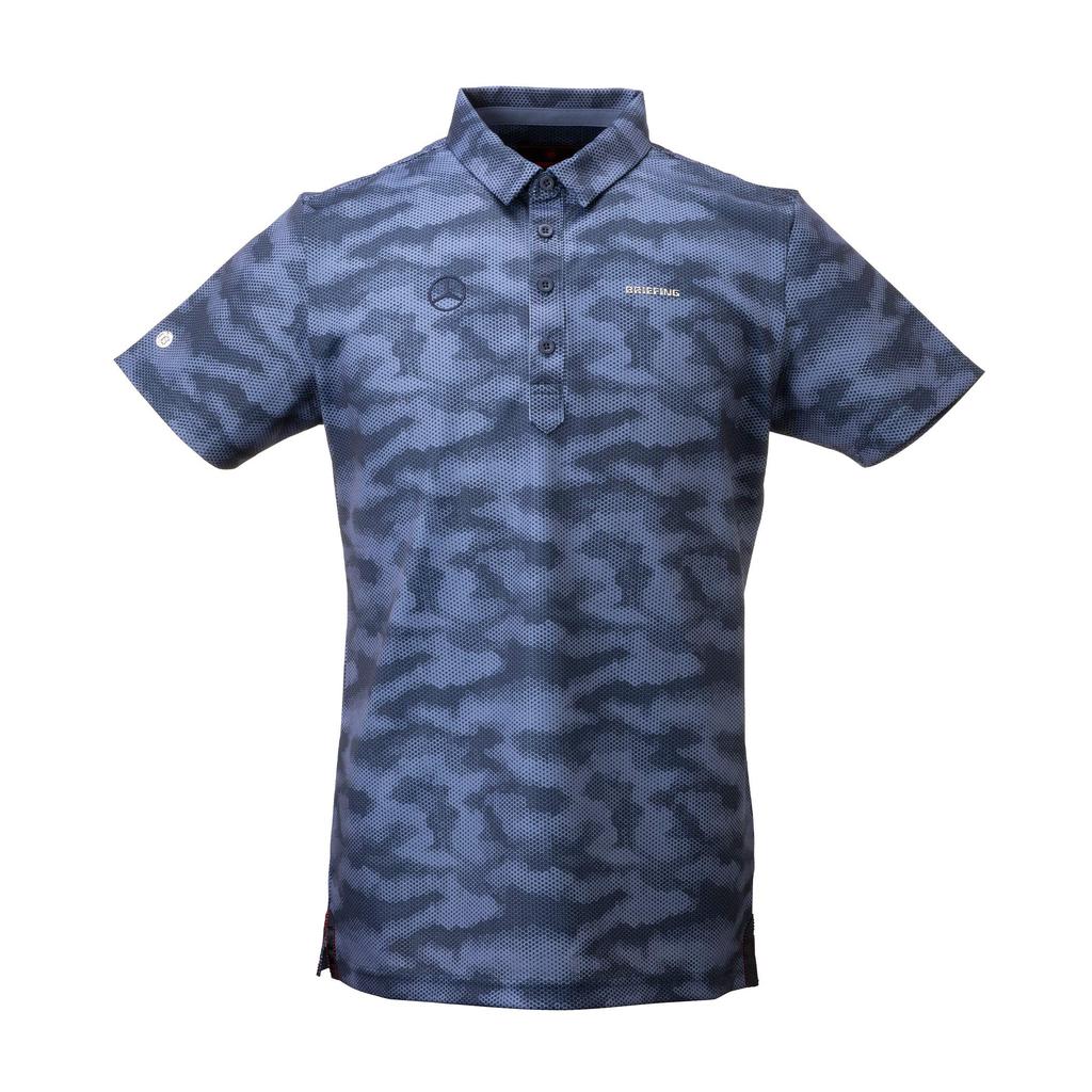 Genuine X BRIEFING MS Camo Print Denim Size S [Mercedes-Benz Collection] Mercedes-Benz Shirt, Blue,