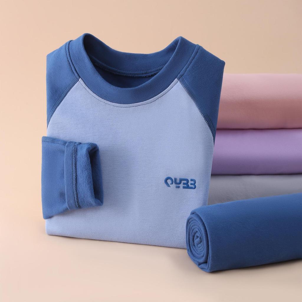 Children's Cattail Floss Pajama Set - Boys & Girls Long Johns for Autumn & Winter