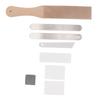 Leather Stropping Kit Complete Tools Double Sided Leather Paddle Honing Strop Set for   Leather Crafting Honing