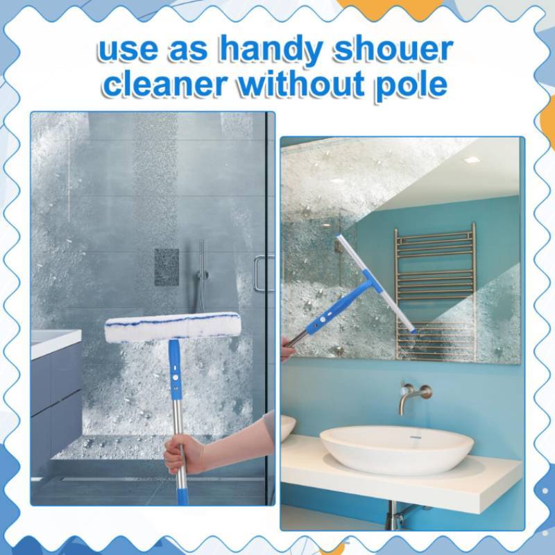Stainless Steel Window Cleaning Equipment Tool With Extendable Pole For Home Cleaning And Glass Maintenance