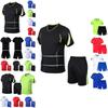 Breathable Summer Quick-drying Sports Suit With Short Sleeve T-shirt And Shorts**
