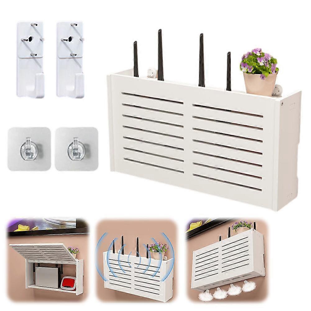 Storage Box No-Drill Home TV Set-Top Box Holder Wall Mounted Wifi Storage Bracket