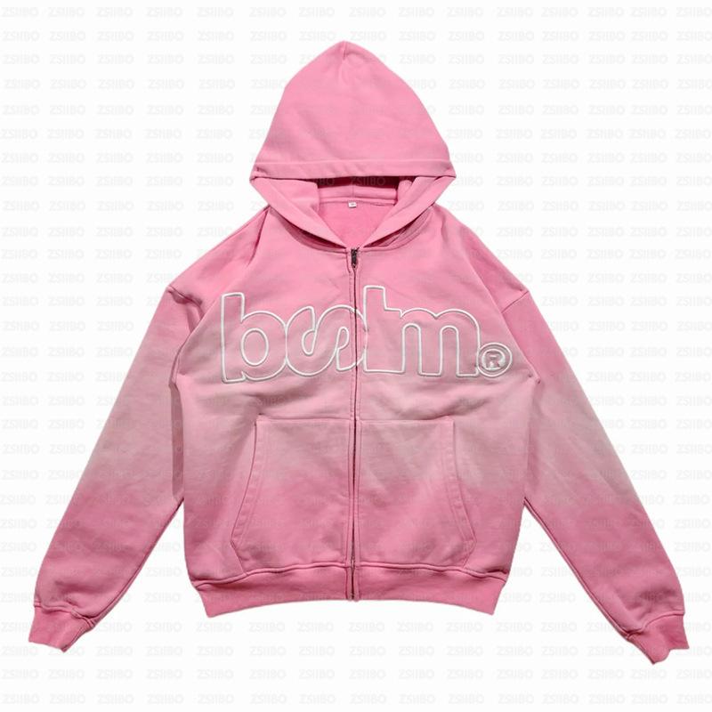 Bordado de letras otoño e invierno exterior casual chaqueta suéter sudadera con capucha conjunto de pantalones pre-