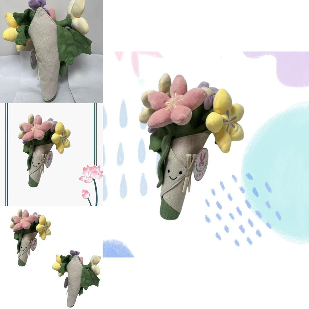 Cute Tulip Potted Plant Plush Toy Figure Bouquet Graduation Gift Doll 40cm