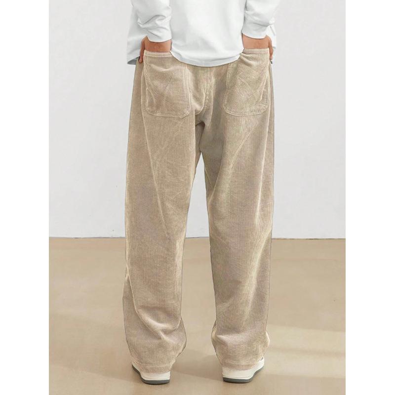 European Size men's orduroy casual pants, European and American high street trendy brand retro casual straight trousers