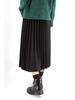 2023 New Wool Blend A-Line Midi Skirt: Pleated, Solid Color, Slimming, Great Drape for Autumn & Winter