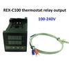 REX-C100 Digital Temperature Controller Thermostat  Relay Output + K Type  Thermocouple Sensor 48 X 48