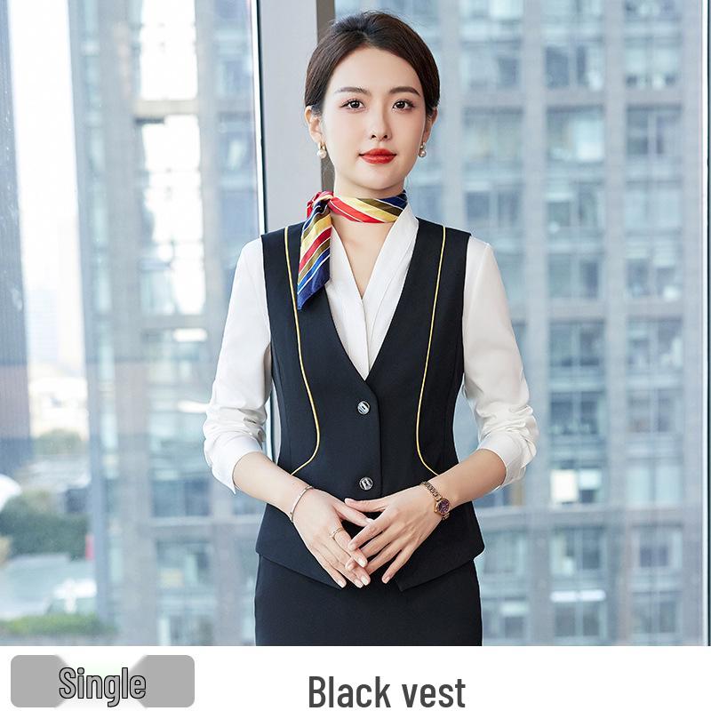 

Женский профессиональный жилет без рукавов для униформы для ресепшена салона 2XL