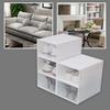 6/12 White Shoe Boxes and Shoe Cabinets, Foldable Dustproof Storage Boxes, Stackable Flip Boxes, Shoe Box Storage Supplies