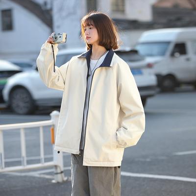 Spring Autumn Casual Vintage Baseball Uniform Women's Sport Top Jacket Student Top Coat