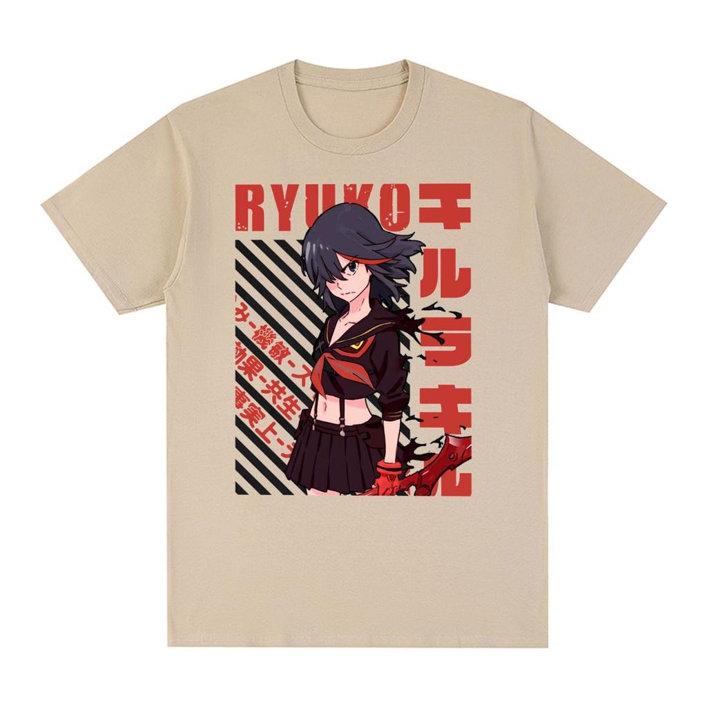 Kill La Kill Anime Vintage T-shirt Harajuku Japanese Cotton Men T shirt New Tee Tshirt Womens Tops
