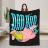 Alastor Hazbins Hotels Characters  Blanket Flannel Spring Autumn Radio Demon Portable Throw Blanket for Home Office Bedspread