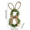 19.6 Inch Easter Bunny Decor With Flower Front Door Wreath Bunny Shape Wreath  Home Indoor