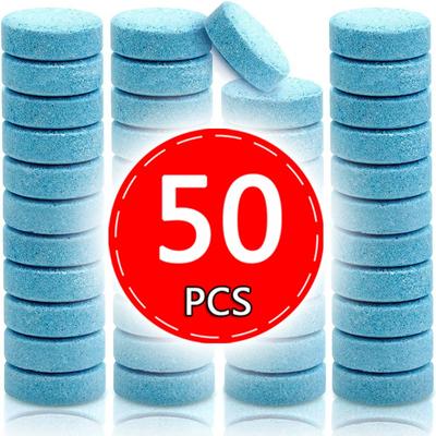 50 konzentrierte Tabletten Reinigungsmittel Auto Windschutzscheibe Reinigung Brausetabletten Ultra-klar Wischer Glas Reiniger für Home Toilette