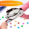 2025 Trend Handheld Hole Paper Punch Kit 4 Pcs Single Hole Punch Round Heart Star Punch Rubber Handled
