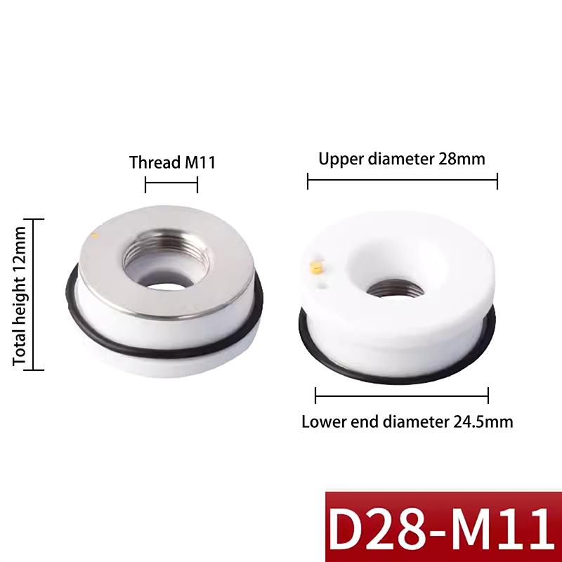 Laser Ceramic Ring D28 M11 D32 M14 Ceramic Nozzle Holder For 3D Raytools Boci Precitec Ktx Ktxb