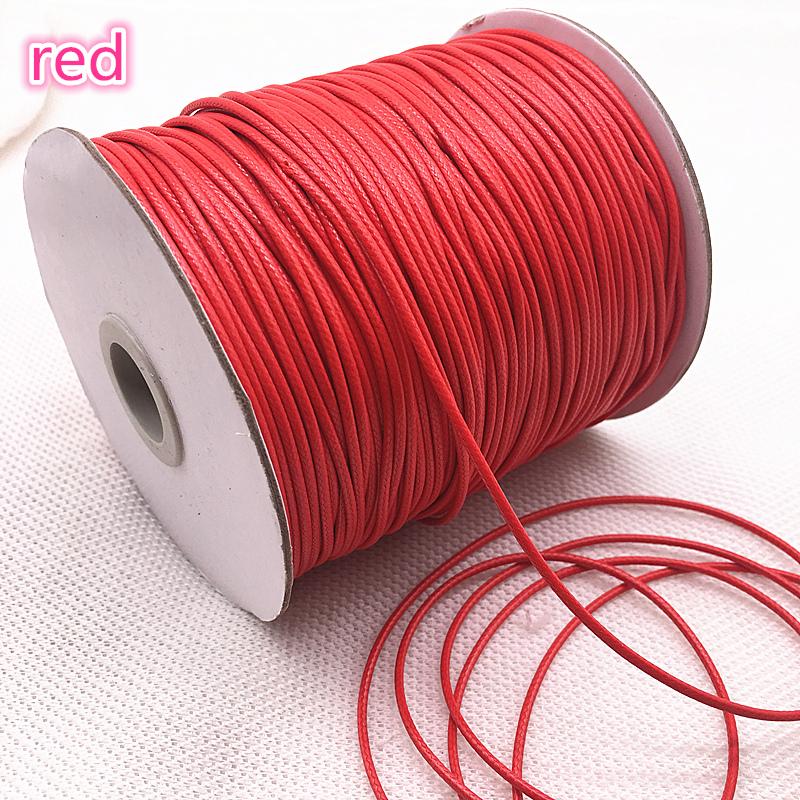 NEW 10 Meters 1mm 1.5mm Waxed Cotton Cord Waxed Thread Cord String Strap Necklace Rope Bead DIY Jewelry Making for Bracelet