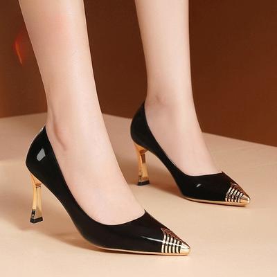 High Heels Damen Stilettoabsatz 2026 Herbst Neu All-Match Damenschuhe Schwarz Sexy Temperament Spitze Zehen Single Shoes Damen